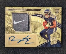 2020 Spectra GOLD VINYL 1/1 Darrynton Evans RC Patch Auto Titans Appalachian 241