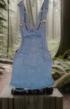Womens/Junior Zara Authentic Denim By Trf Overall Dress Size XS