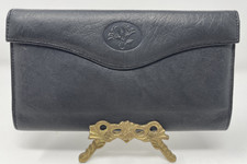 Buxton Black Leather Organizer Credit Card / Checkbook/ Coin Purse Wallet EUC