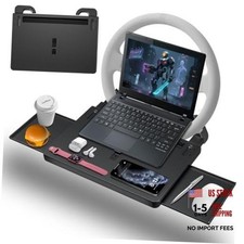 Steering Wheel Tray, Car Food Tray, Car Desk for Laptop, Multipurpose Car Black