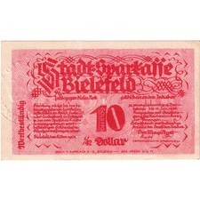 [#293463] Germany, Bielefeld, 10 Goldpfenning, 1923-11-08, UNC, Grabowski:94