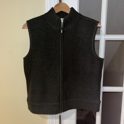 Talbots 100% Wool Sweater Best Medium Dark Green EUC
