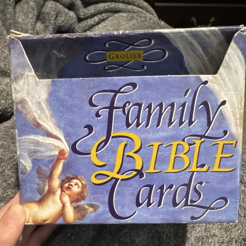 Grolier Family Bible Cards Boxed Set with Guidebook Card Format