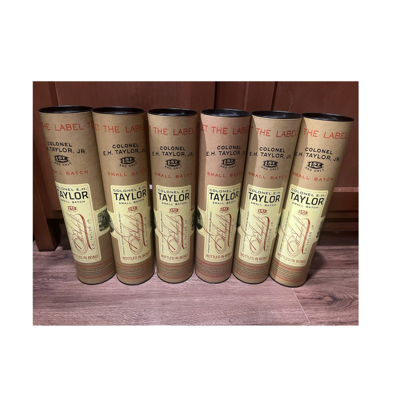 Colonel E.H. Taylor Jr. Small Batch Bourbon Collectible Tubes Set of 6 Empty