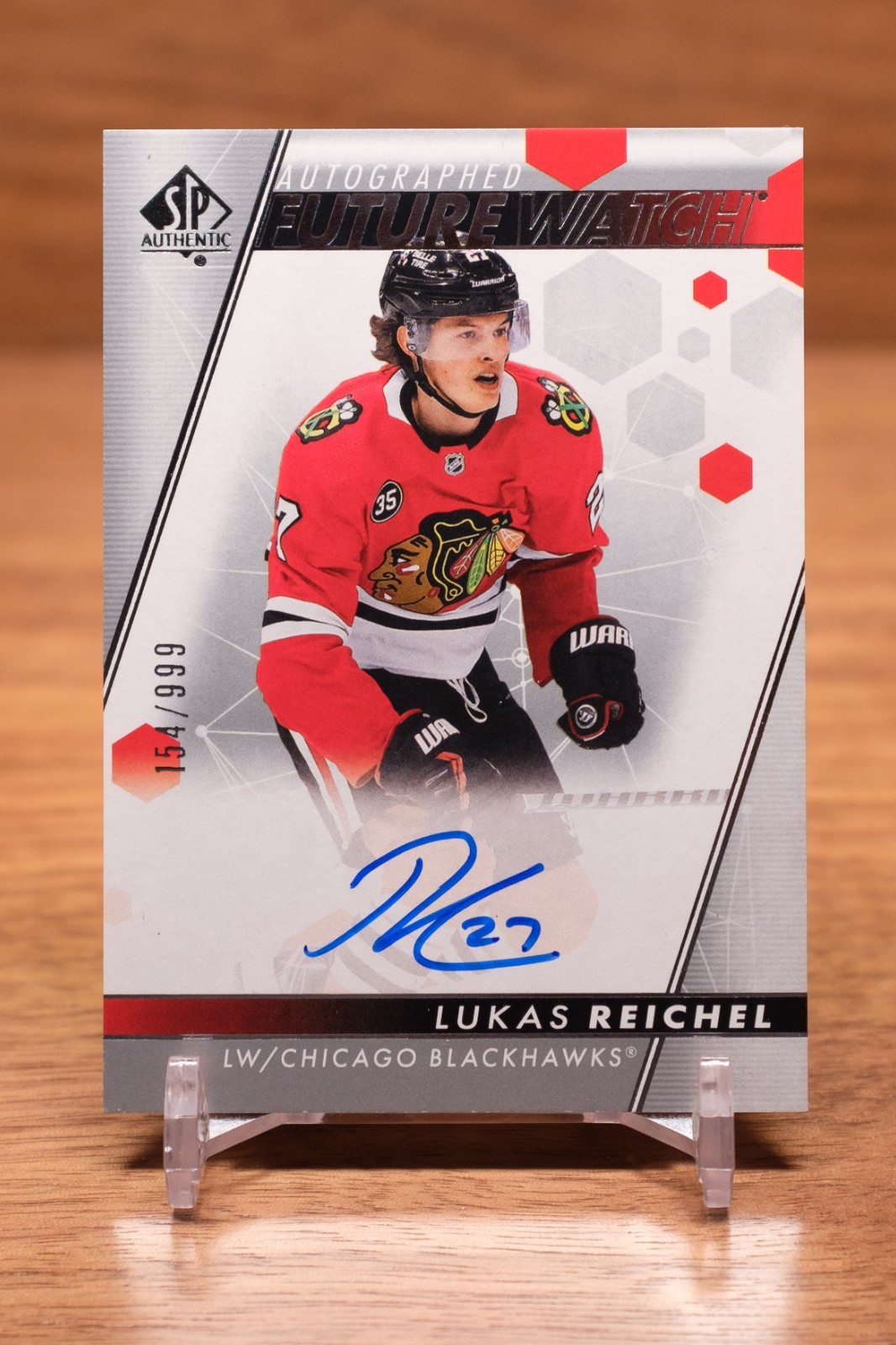 2022-23 SP Authentic Future Watch Auto #107 /999 Lukas Reichel - Chicago Rookie