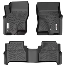 Car Floor Mats for 2008- 2021 Nissan Frontier Crew Cab All Weather 3D TPE Liner
