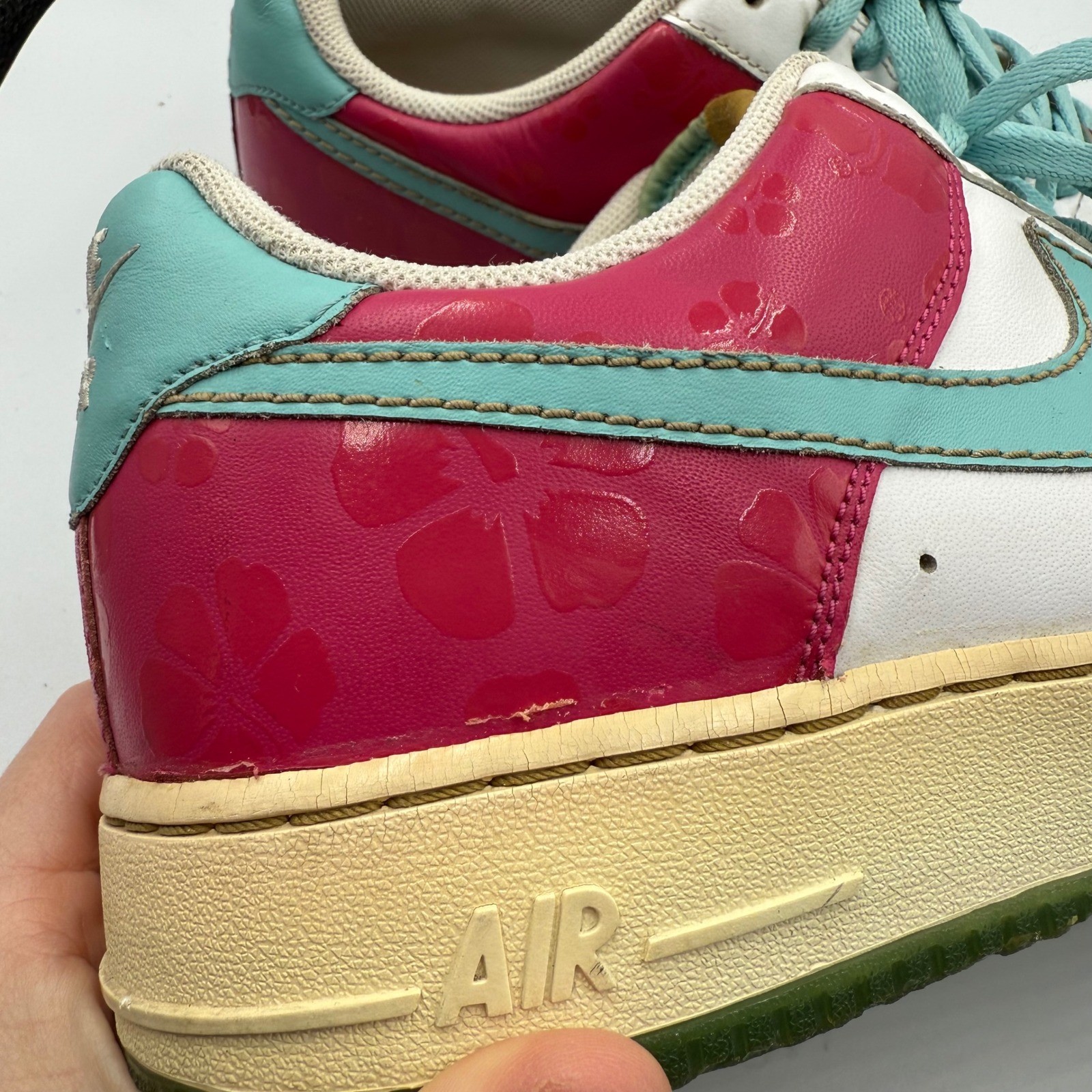 Nike Air Force 1 Low 2007 Cherry Blossom Floral Y2K Sneakers Size 11 thumbnail 6