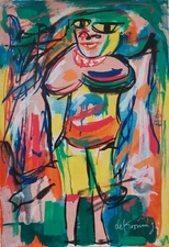 Willem de Kooning American Abstract Oil On Canvas Signed Art