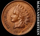1908 Indian Head Cent- Extra Fine- Scarce Better Date- No Reserve #K2789