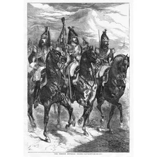 FRANCE Military, French Imperial Guard, The Cavalry - Antique Print 1856