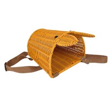  Cestino per conigli intrecciato a mano: cesto da picnic pasquale con cinghie -