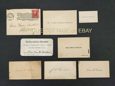 antique BRISTOW FAMILY stormont va CARDS LETTER evelyn mercer flora james jos
