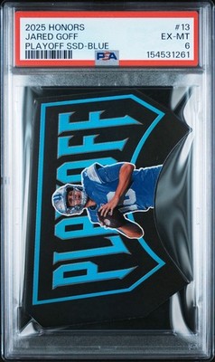 2025 Panini Honors - Jared Goff #13 Playoff SSD Blue /15 Color Match Lions