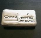 2 oz. .999 Fine Silver Poured Bar - Prospector's Gold & Gems - Whatnot Stamp