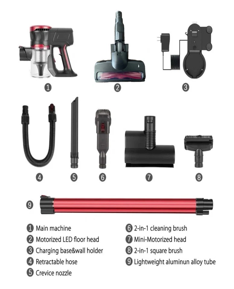 Moosoo  K17 Cordless Vacuum Powerful Lightweight 200W 23kpa. Whole set  - Image 2 of 4