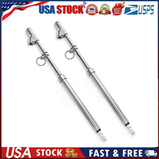 2x Heavy Duty Tire Air Pressure Gauge Straight-on Dual Head For Truck Rv 150psi