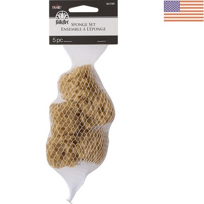 Set of 5 Small Synthetic Sponges for Painting - Perfect for Textured Effects
