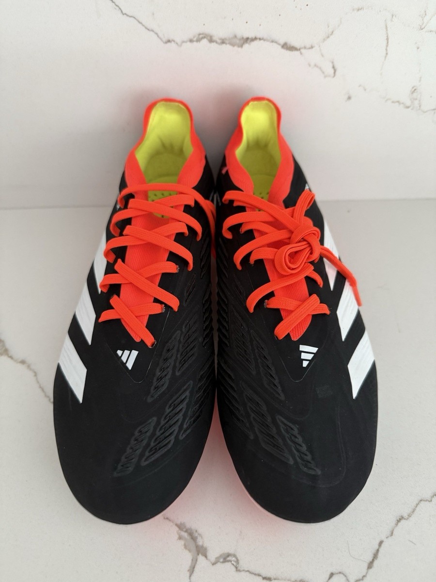 Adidas Predator 24 Pro FG Black Solar Red Soccer Cleats  display picture 2