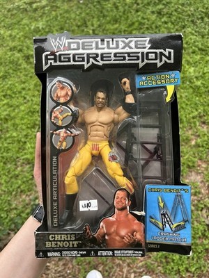 WWE Jakks Chris Benoit Deluxe Aggression Series 3 Figure 2006 Ladder Yellow