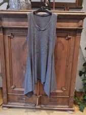 Damenkleid Ärmellos Einheitsgrösse Grau 95%Viskose 5%Elasthan
