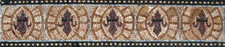 Geometrical Marble Mosaic Border Tile: 8" Interior Wall Art