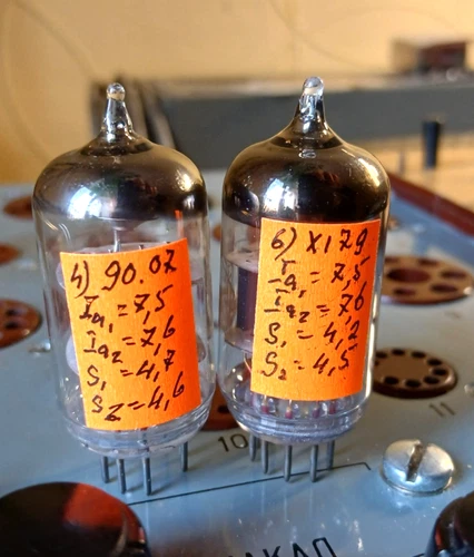 Matched pair Double triode 6N1P  1979, 90.
