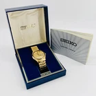 Vintage Seiko 5 Watch - 6309-7320 - Automatic Day Date Gold Plated - 1985