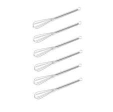 Mini Whisks 7 inch 6Pcs 316 Stainless Whisk Hand Egg Mixer for Flour Cake Egg...