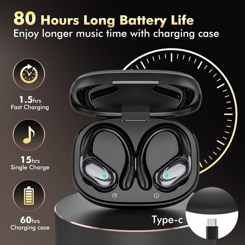 Wireless Earbuds Bluetooth 80hrs Playback , Power Display with Noise Canceling - Picture 2 of 6