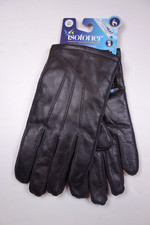 ISOTONER Signature Black 100 Genuine Leather SleekHeat Gloves NEW Medium