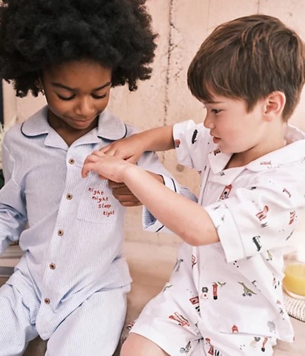The Little White Company Classic London Animals Shortie Pyjama 11-12 Years BNWT - Picture 6 of 6