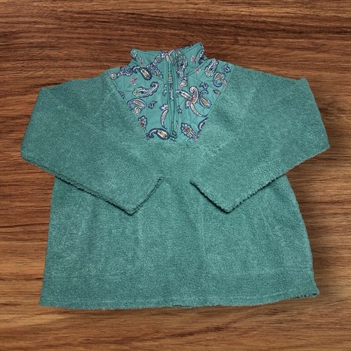 Women’s Size Large, Vera Bradley Teddy Sherpa Fleece Pullover 1/4 Zip Jacket New - 第 1/11 張圖片
