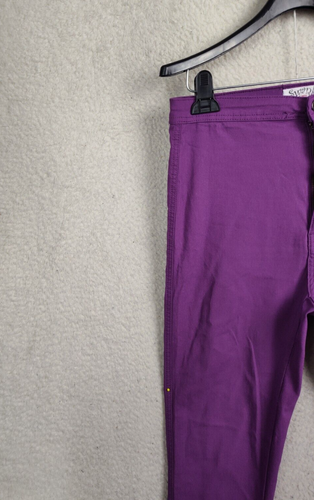 Swank A Posh Girls Jeans 1X Purple Cotton High Rise Stretch Skinny Trousers - Picture 2 of 19