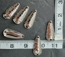 100 NEW HAMMERED 1  1/2"  Casting/Jigging Spoon Blanks .050 Thick Brass 3/16 oz