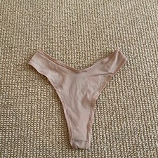 Skims Clay Jelly Sheer Dipped Thong, Size XXS NWT