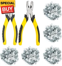 1500pcs Wire Cage Buckle Clips Heavy Duty with Fence Pliers Wire Cage Fasten Cli