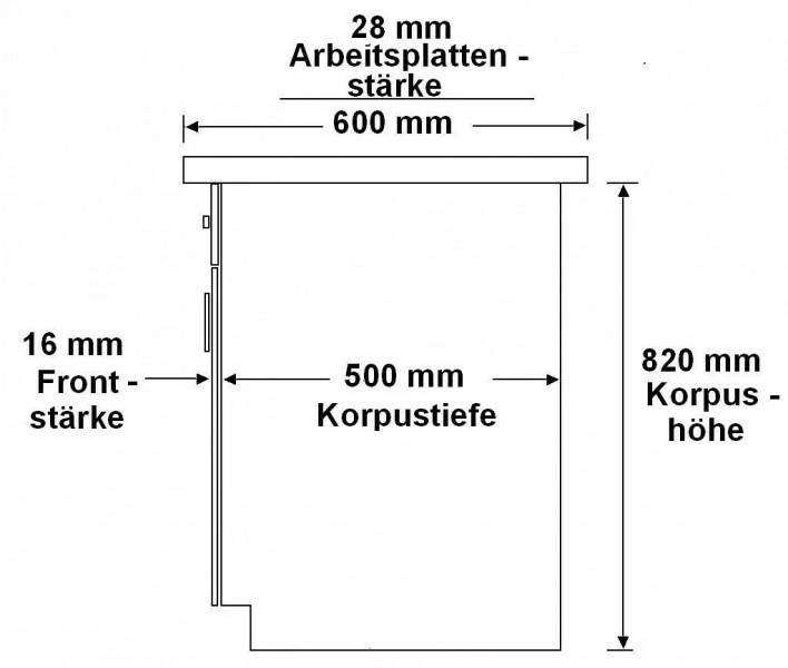 Küche Omega 240 cm Küchenzeile / Küchenblock variabel stellbar in Schwarz Weiss - Bild 3 von 4
