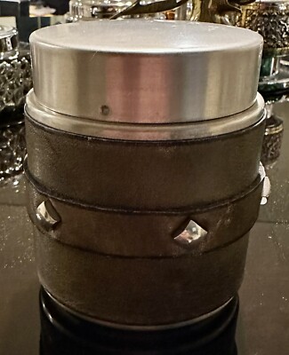 Vintage Erhard & Söhne Cigarette Canister Genuine Leather Rare Old Beauty