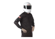 LARGE BLACK ONE LAYER RACING RACE DRIVING DRIVER JACKET SFI 3.2A/1 RATED