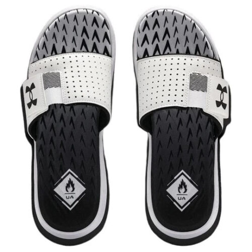 Under Armour Mercenary Slides Water Sandals UA White Unisex Size 14 3027252-100