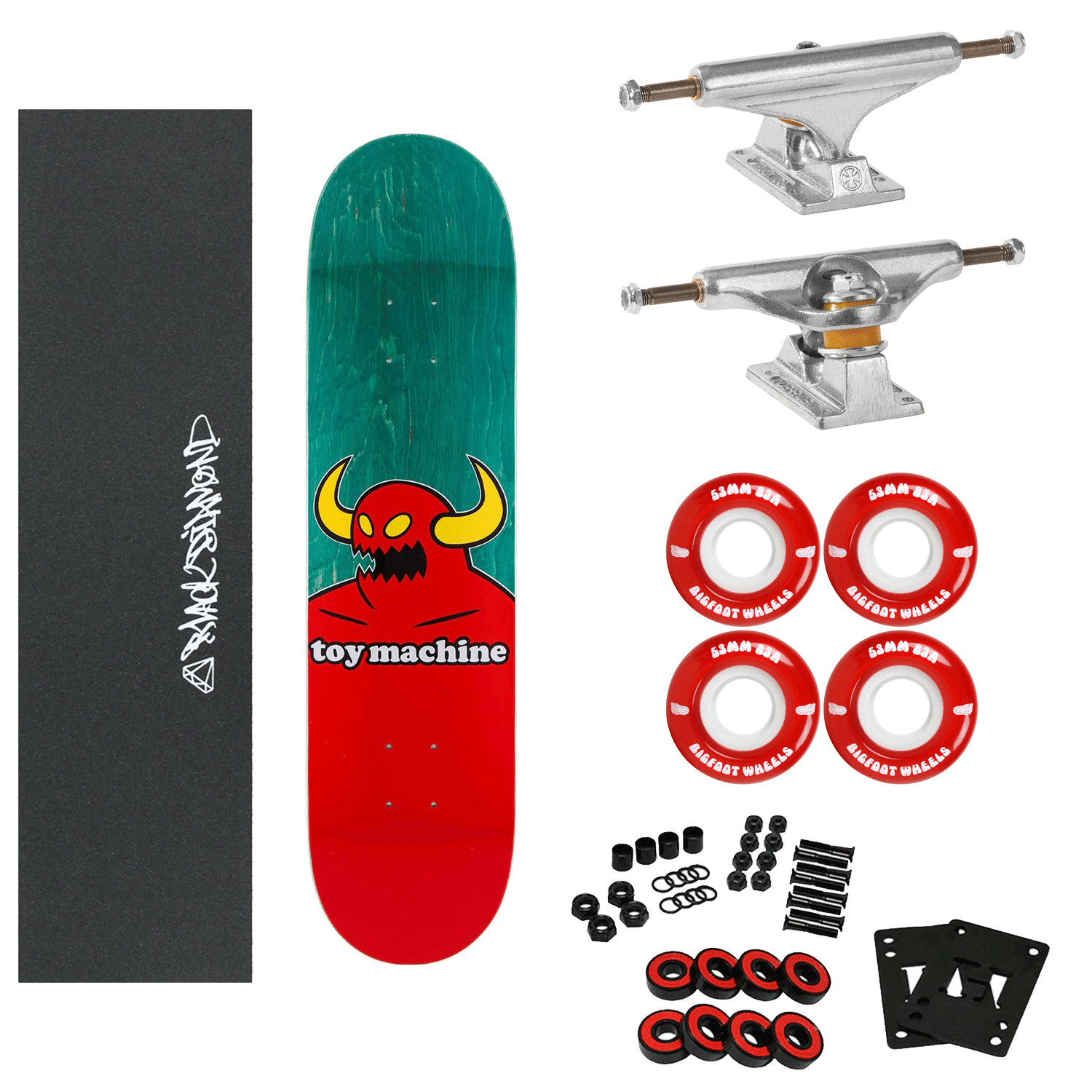 Complete Monster Xl Assorted 8.5" Indy Trucks Soft Wheels
