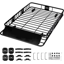 Roof Rack Cargo Basket 200 LBS Capacity Extension 64"x39"x6" for SUV Truck