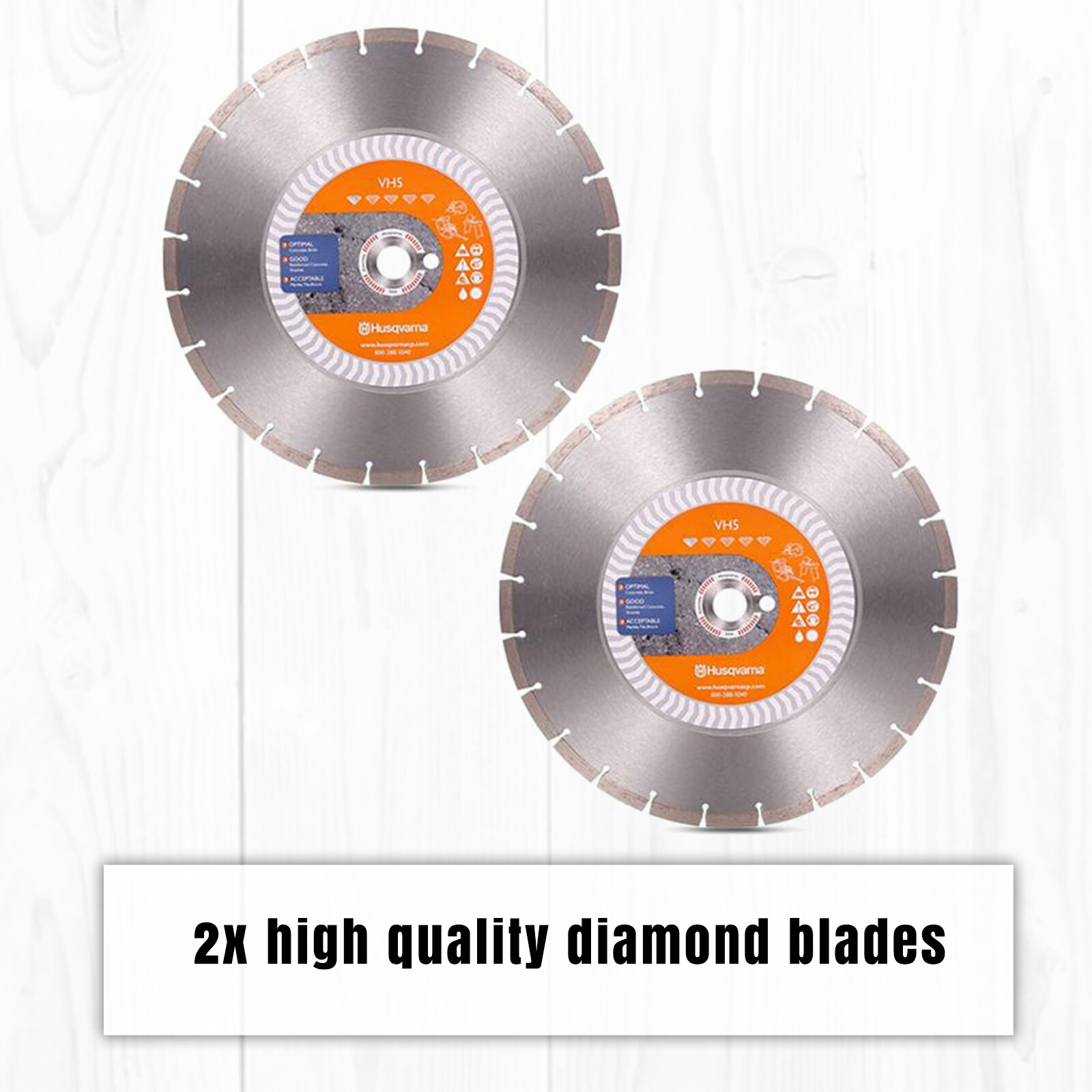 Set of 2 Husqvarna Diamond Blade 585421904 350mm Circular Saw 14 Inch