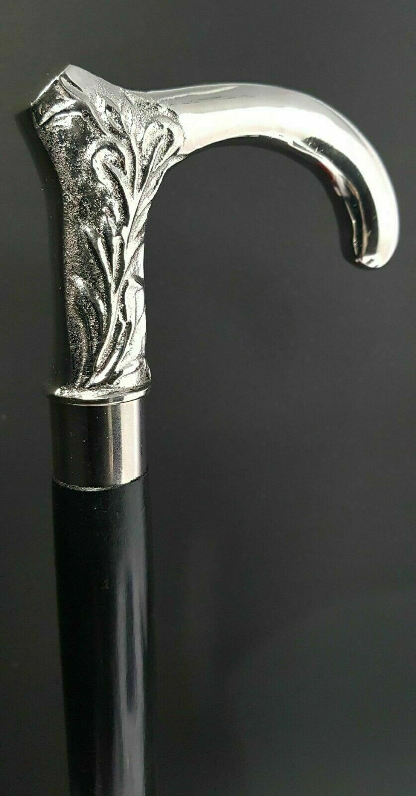 Nautical Brass Silver Head Solid Handle Victorian… - image 3