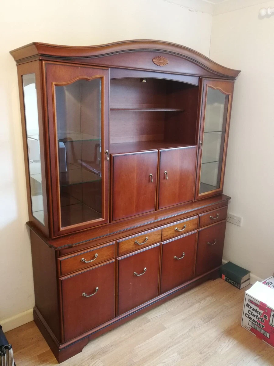 Large Cherry Wood Display Cabinent