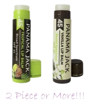 Panama Jack Broad Spectrum UVA-UVB SPF45 Lip Balm (Chapstick) Vanilla/Tropical