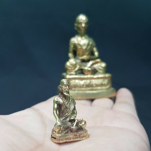 6x Jivaka Kumarabhrtra Doctor of Lord Buddha Brass Statue God of Health Amulet - Afbeelding 12 van 12