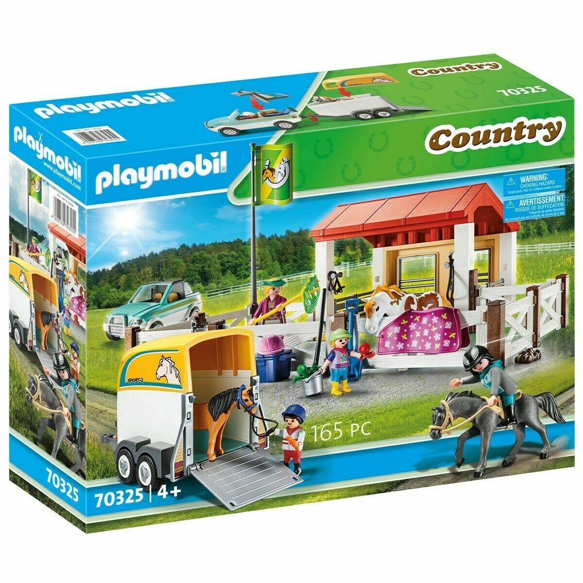 NEW Playmobil Country Horse Farm with Trailer 70325 | eBay