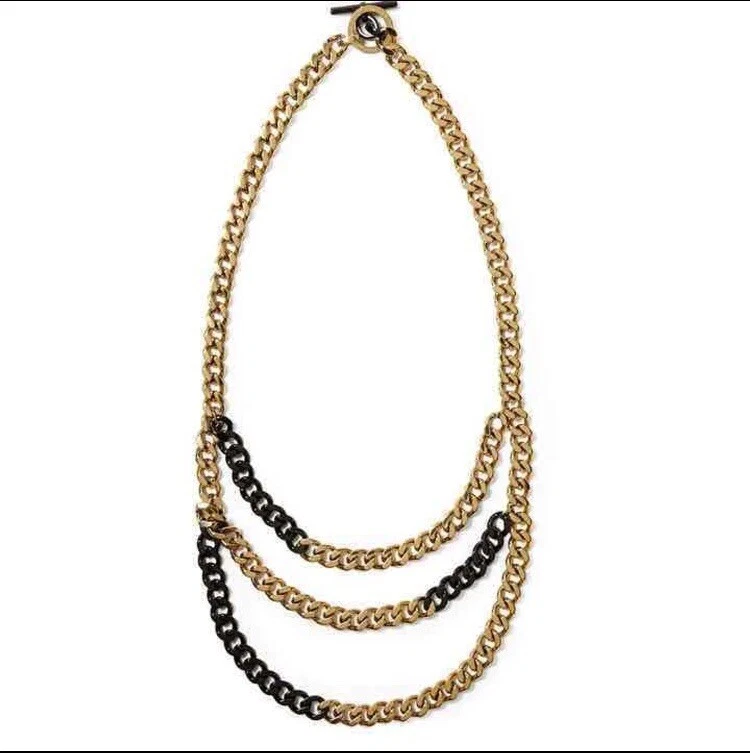 Collana multi catena Michael Kors. Oro E Nero