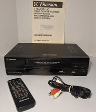 Emerson HQ 4 Head VCR/VHS Player Recorder VCR4002 w/Remote Manuel